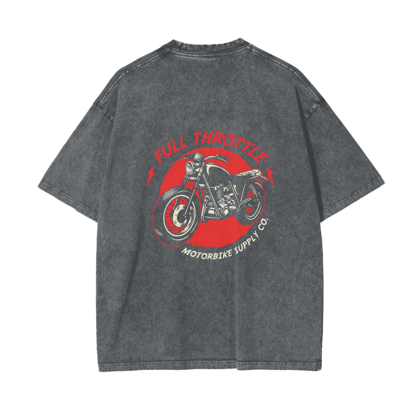 Oversize Snow Washed T-Shirt: Full Throttle