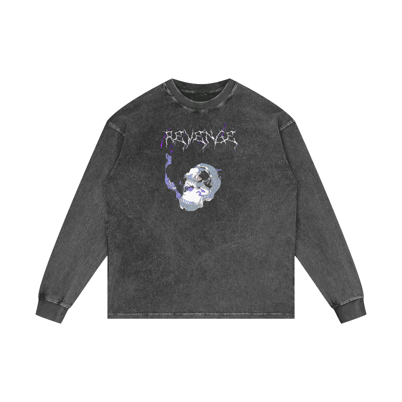 Revenge Acid Wash Oversize Long Sleeve T-Shirt - 250 GSM