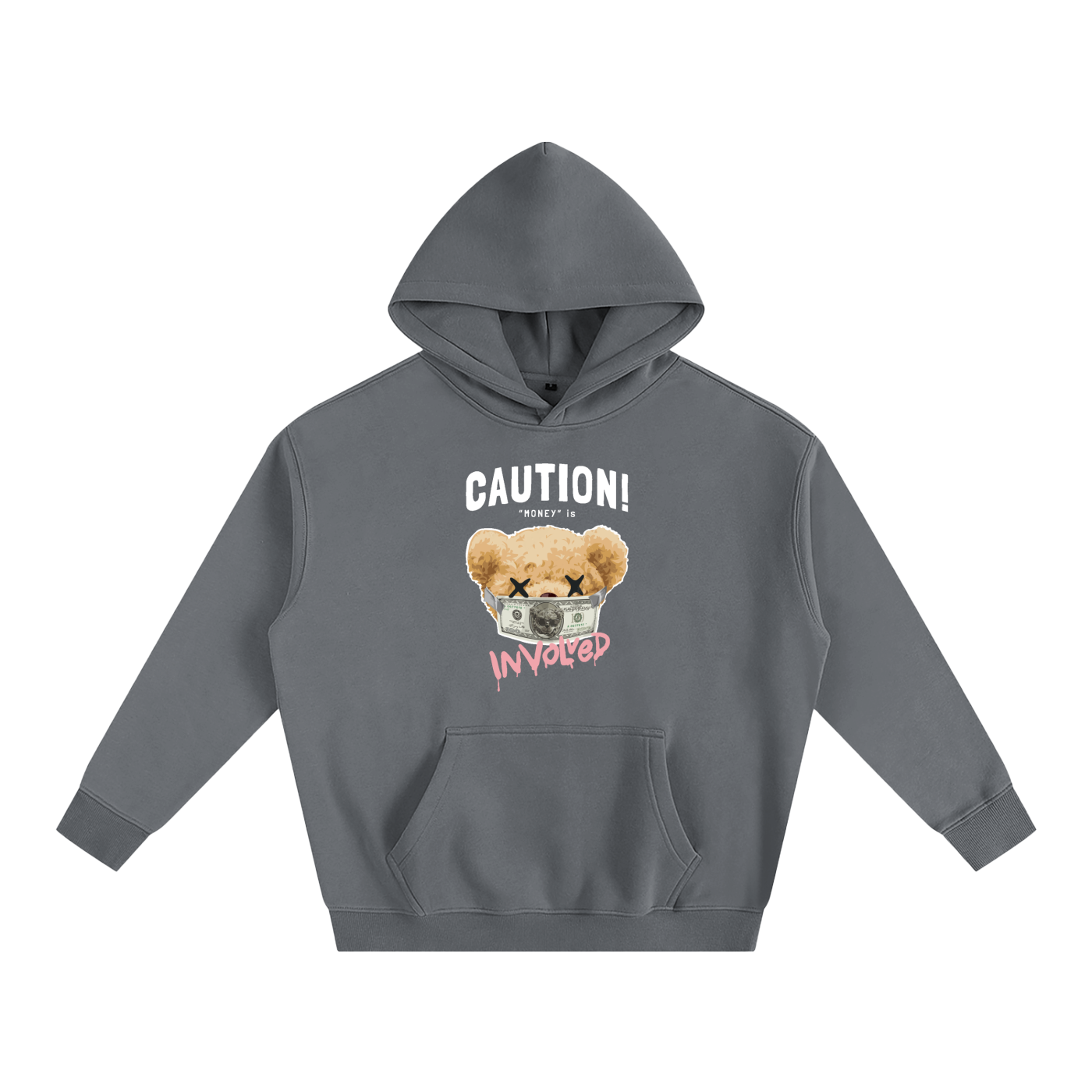 Oversize Fleeced Hoodie: Caution